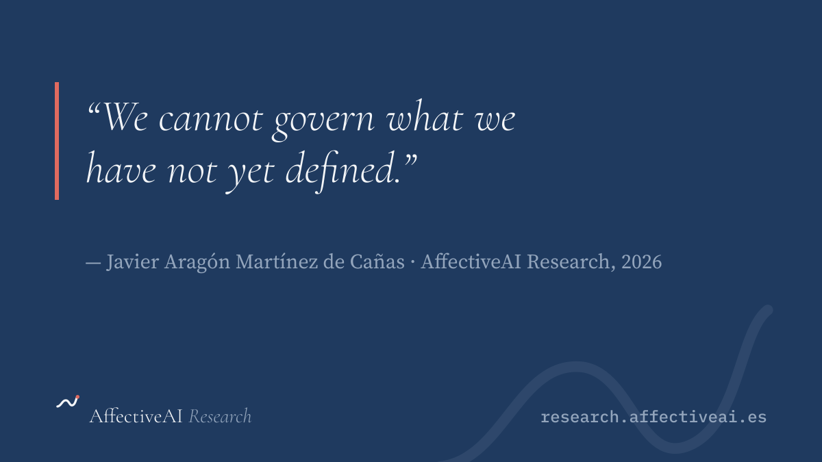 We cannot govern what we have not yet defined.
